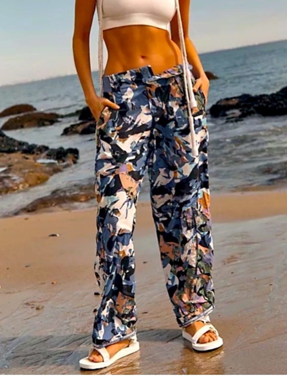 Free People Mesmerize Me Printed Pants